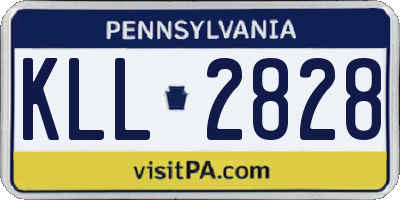 PA license plate KLL2828