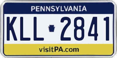 PA license plate KLL2841