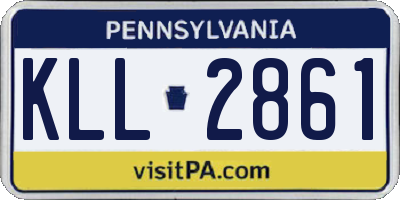 PA license plate KLL2861