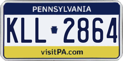 PA license plate KLL2864