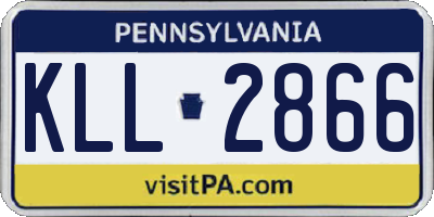 PA license plate KLL2866
