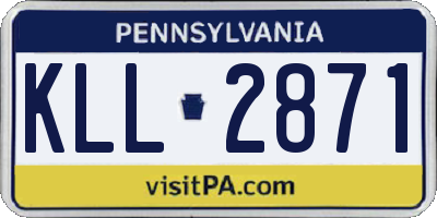 PA license plate KLL2871