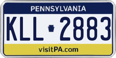 PA license plate KLL2883