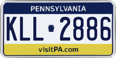 PA license plate KLL2886