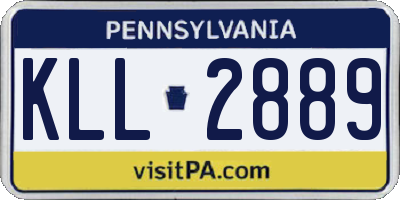 PA license plate KLL2889