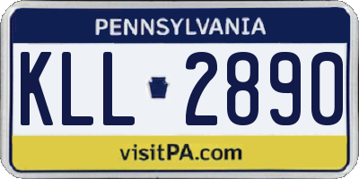 PA license plate KLL2890