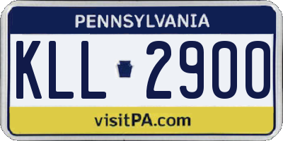 PA license plate KLL2900