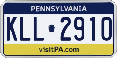 PA license plate KLL2910