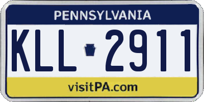 PA license plate KLL2911