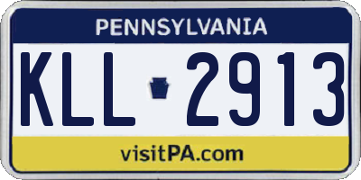 PA license plate KLL2913