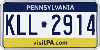 PA license plate KLL2914