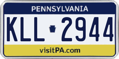 PA license plate KLL2944