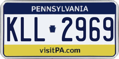 PA license plate KLL2969