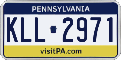 PA license plate KLL2971