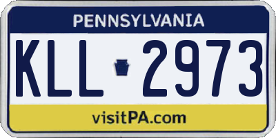 PA license plate KLL2973