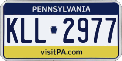 PA license plate KLL2977