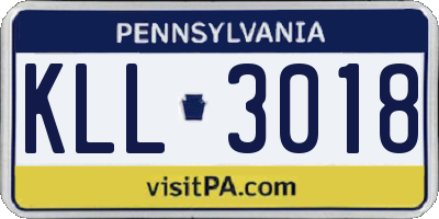 PA license plate KLL3018