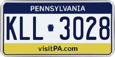 PA license plate KLL3028