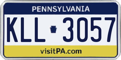 PA license plate KLL3057