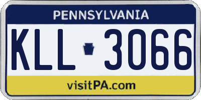 PA license plate KLL3066