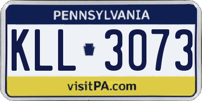 PA license plate KLL3073