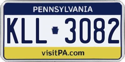 PA license plate KLL3082