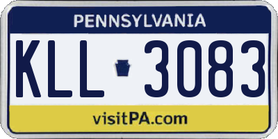 PA license plate KLL3083