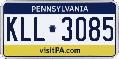 PA license plate KLL3085