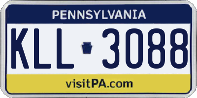 PA license plate KLL3088