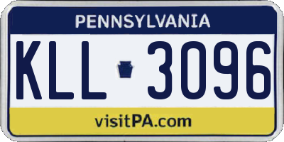 PA license plate KLL3096