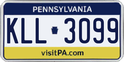 PA license plate KLL3099
