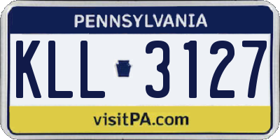 PA license plate KLL3127