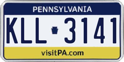 PA license plate KLL3141