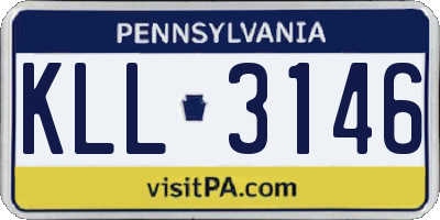 PA license plate KLL3146