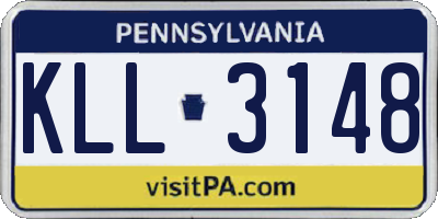 PA license plate KLL3148