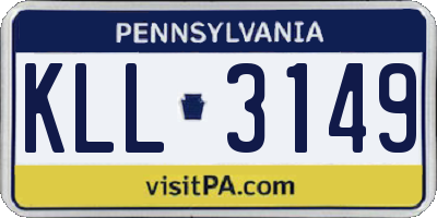 PA license plate KLL3149