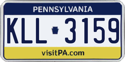PA license plate KLL3159
