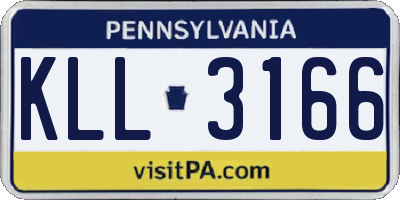 PA license plate KLL3166