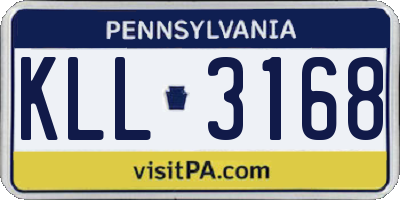 PA license plate KLL3168