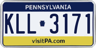 PA license plate KLL3171