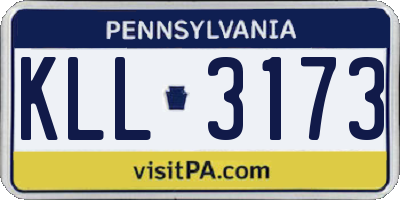 PA license plate KLL3173