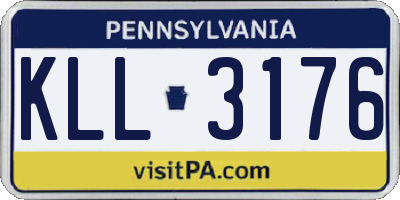 PA license plate KLL3176