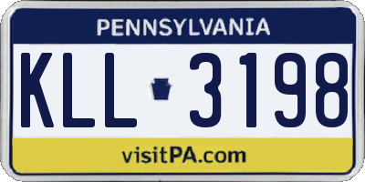 PA license plate KLL3198
