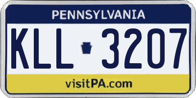 PA license plate KLL3207