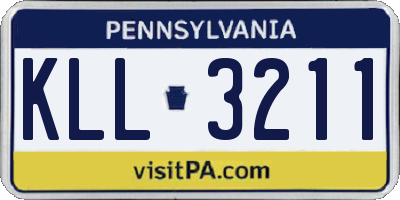 PA license plate KLL3211