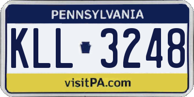 PA license plate KLL3248