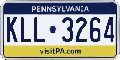 PA license plate KLL3264