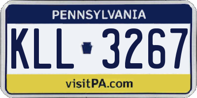 PA license plate KLL3267