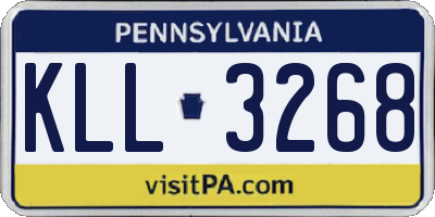 PA license plate KLL3268