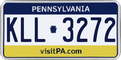 PA license plate KLL3272